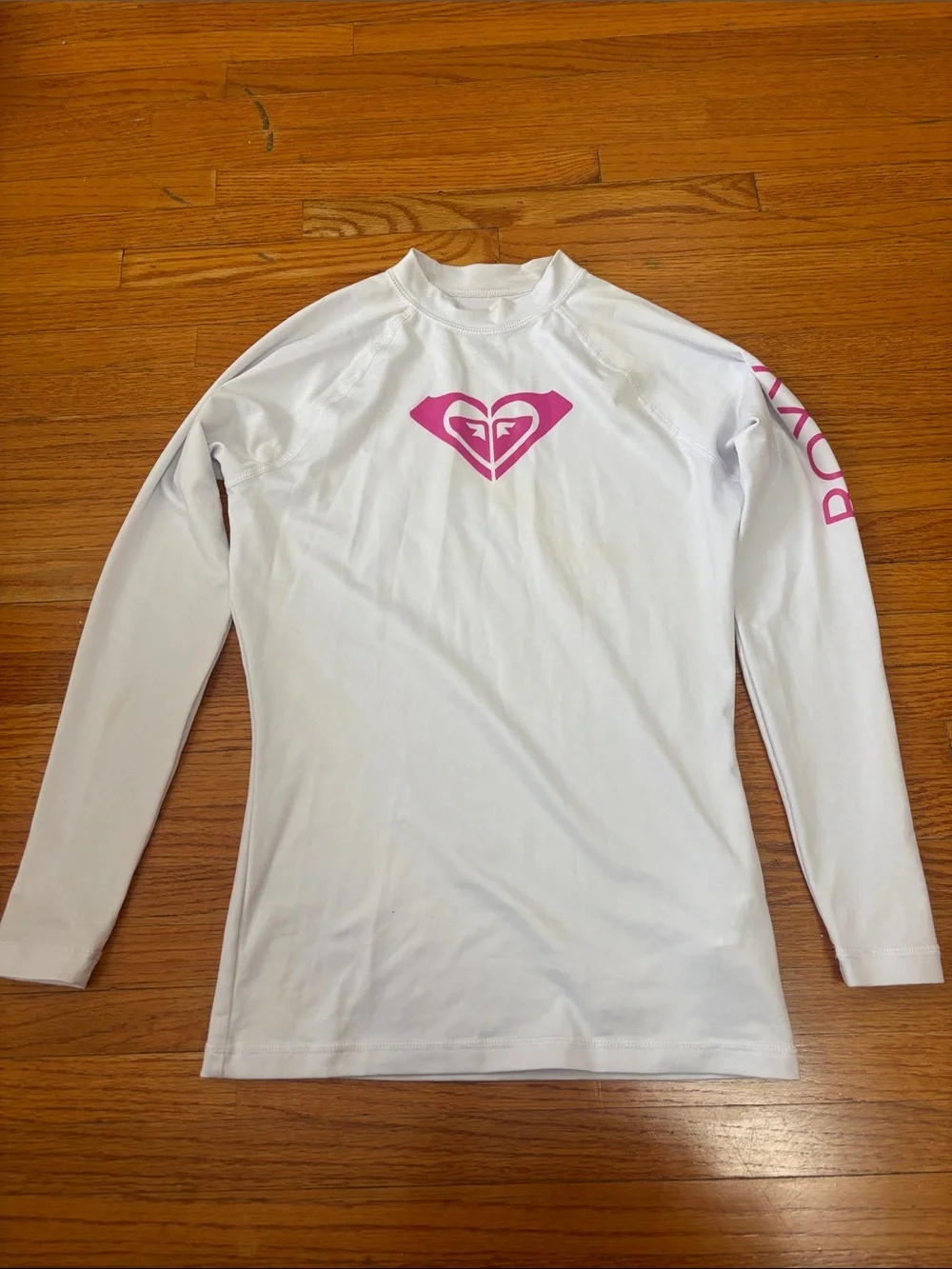 Roxy white girls rash guard top